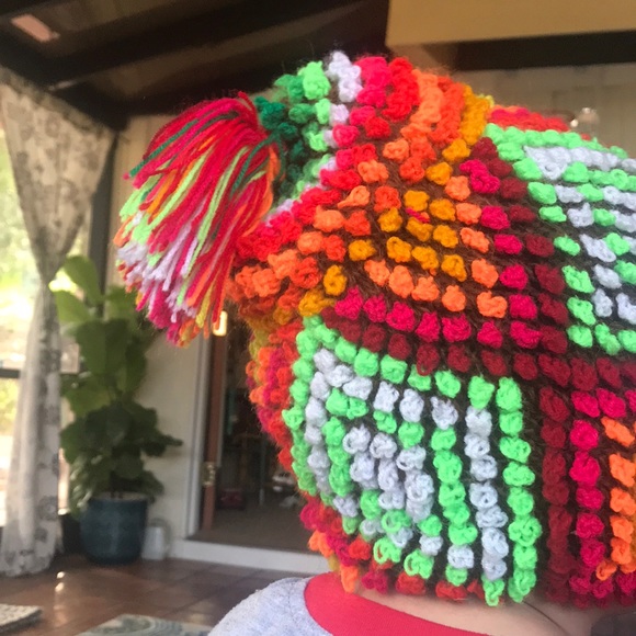 Vintage Kids Handmade Beanie Diamond - Picture 3 of 3